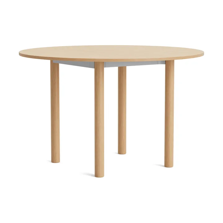 Annex Round dining table - Oxidized aluminium-lacquered oak, Ø120 cm - HAY