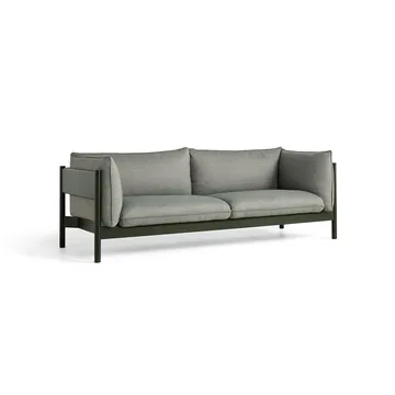 Arbour ECO 3-seater sofa - Green-bottle green beech - HAY