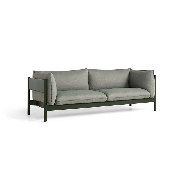 Arbour ECO 3-seater sofa - Green-bottle green beech - HAY