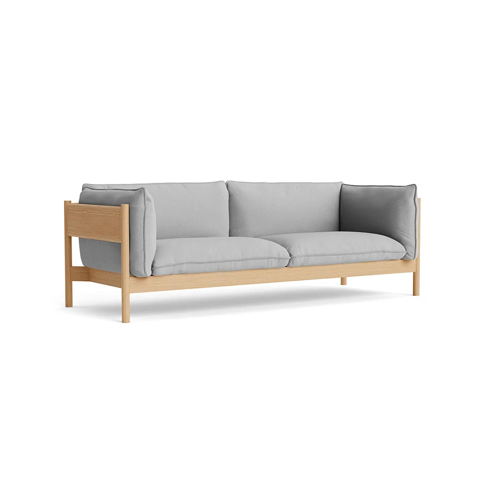 Arbour ECO 3-seater sofa, Steelcut Trio 113 wax-oiled oak HAY