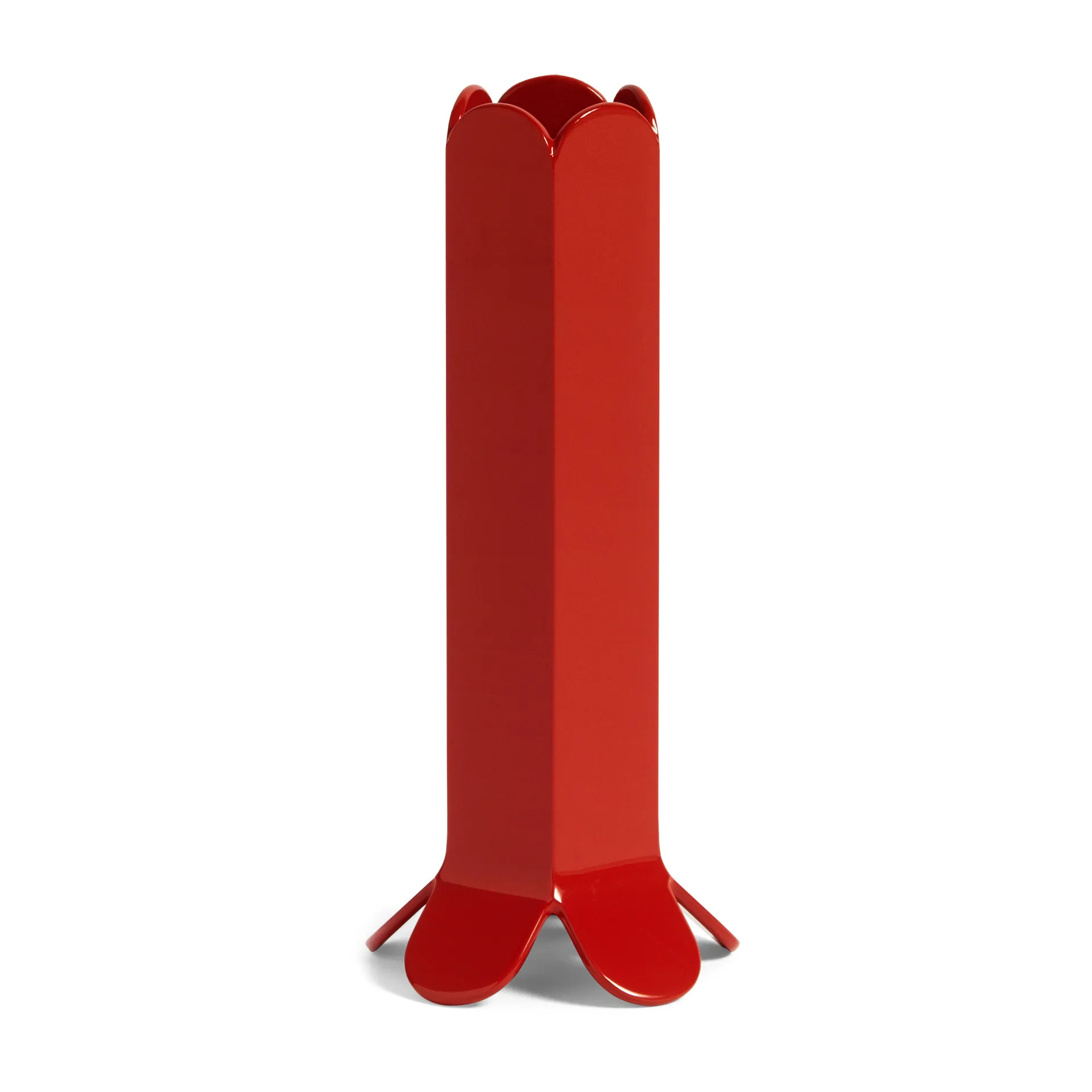 Arcs candle sticks 13 cm, Red HAY