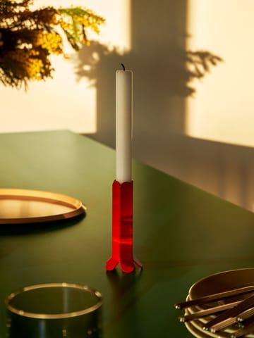 Arcs candle sticks 13 cm - Red - HAY