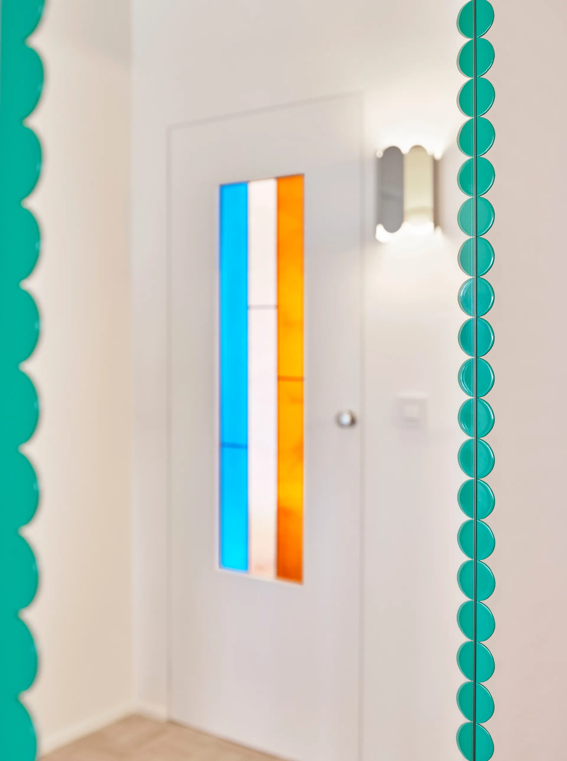 Arcs Mirror Rectangle M mirror 50x133.5 cm, Green HAY