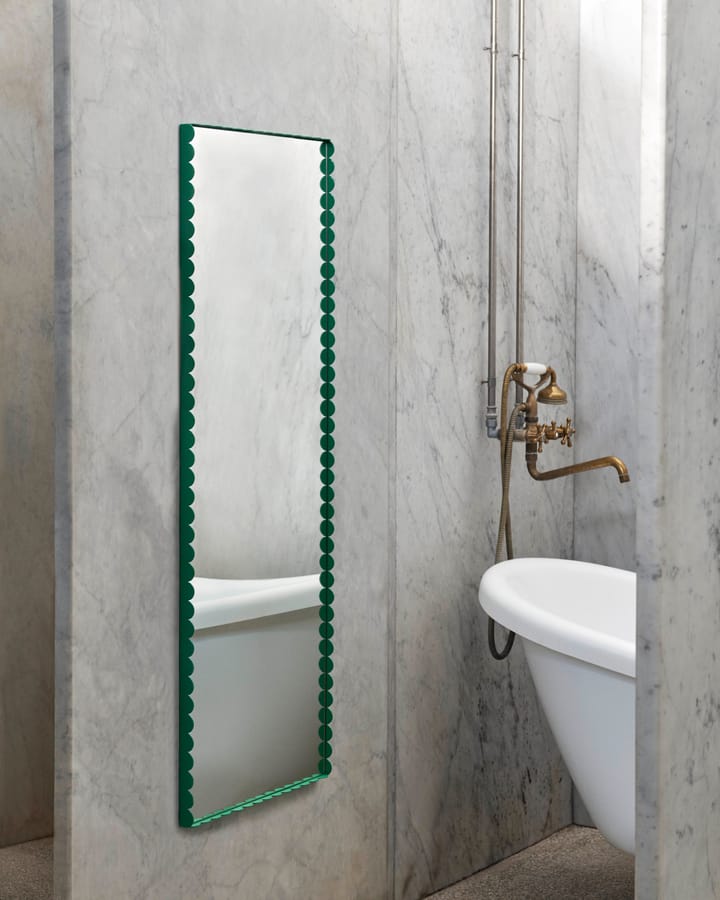 Arcs Mirror Rectangle M mirror 50x133.5 cm - Green - HAY