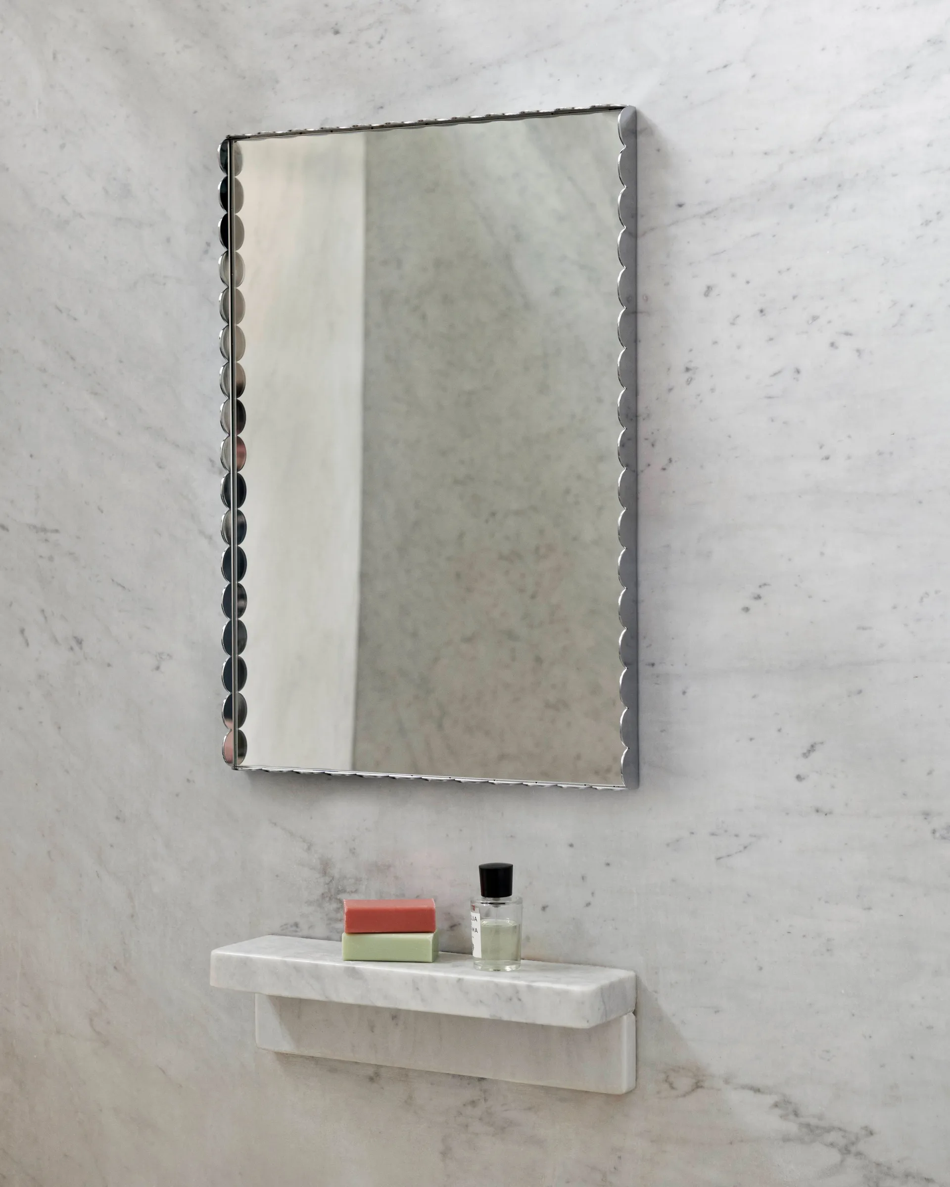Arcs Mirror Rectangle S mirror 43.5x61.5 cm, Stainless steel HAY