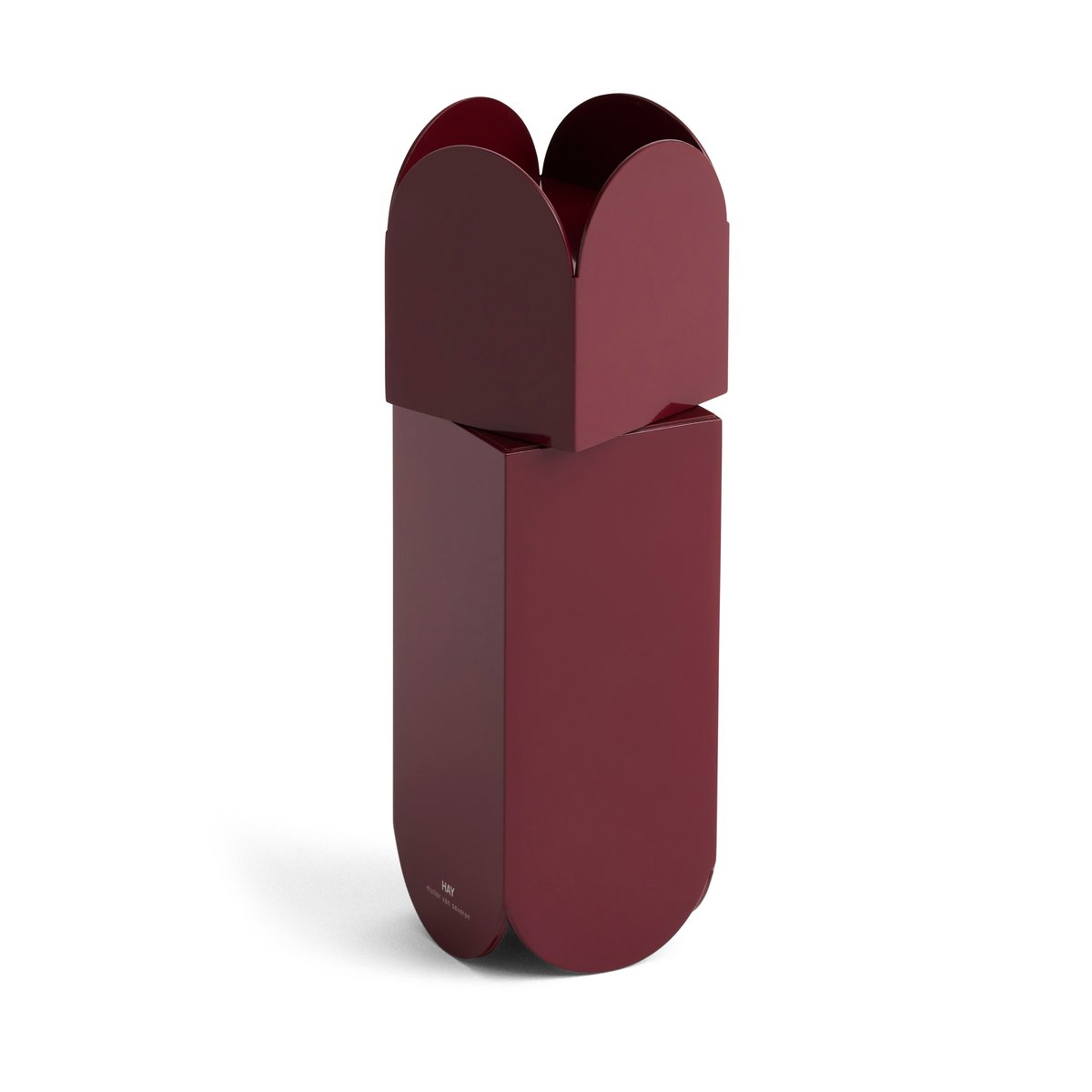 HAY Arcs salt/pepper grinder 17 cm Burgundy | Scandinavian Design | Salt & Pepper shakers | Red