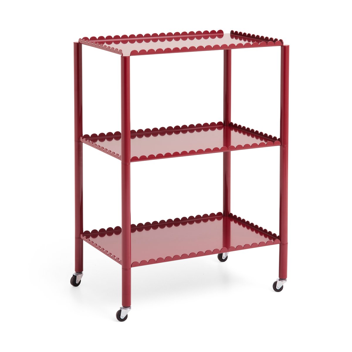 HAY Arcs Trolley High serving trolley Auburn red | Scandinavian Design | Serving trolleys | Red