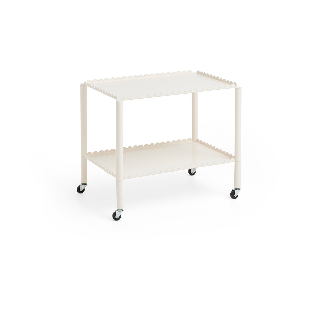 HAY Arcs Trolley Low serving trolley Eggshell | Scandinavian Design | Serving trolleys | White