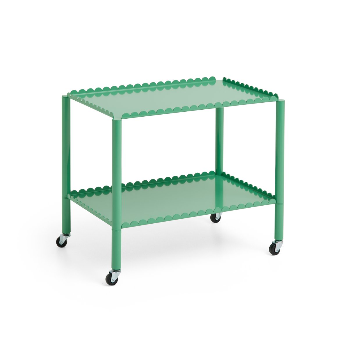 HAY Arcs Trolley Low serving trolley Soft jade | Scandinavian Design | Serving trolleys | Green