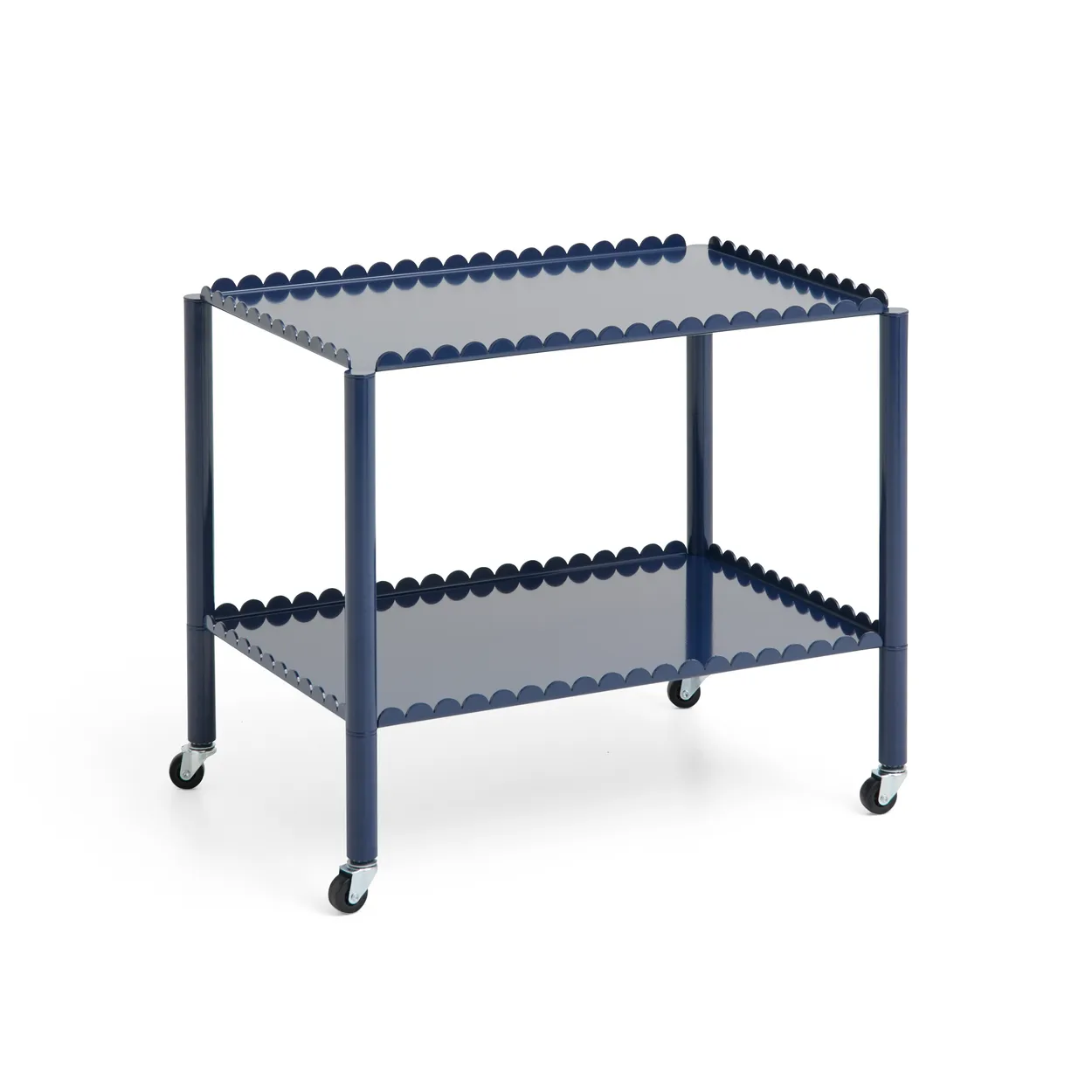 HAY Arcs Trolley Low serving trolley Steel blue | Scandinavian Design | Serving trolleys | Blue