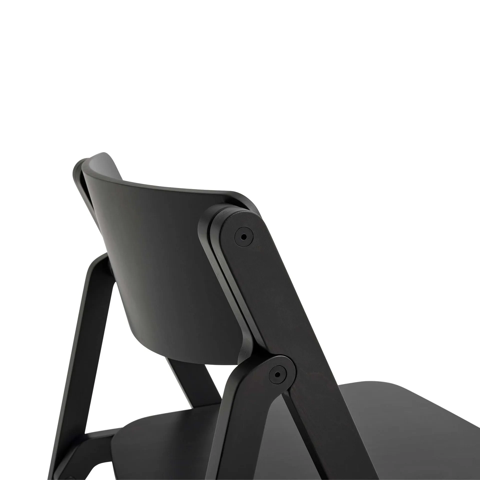 Backflip Chair chair, Anthracite lacquered beech HAY