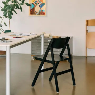 Backflip Chair chair - Anthracite lacquered beech - HAY