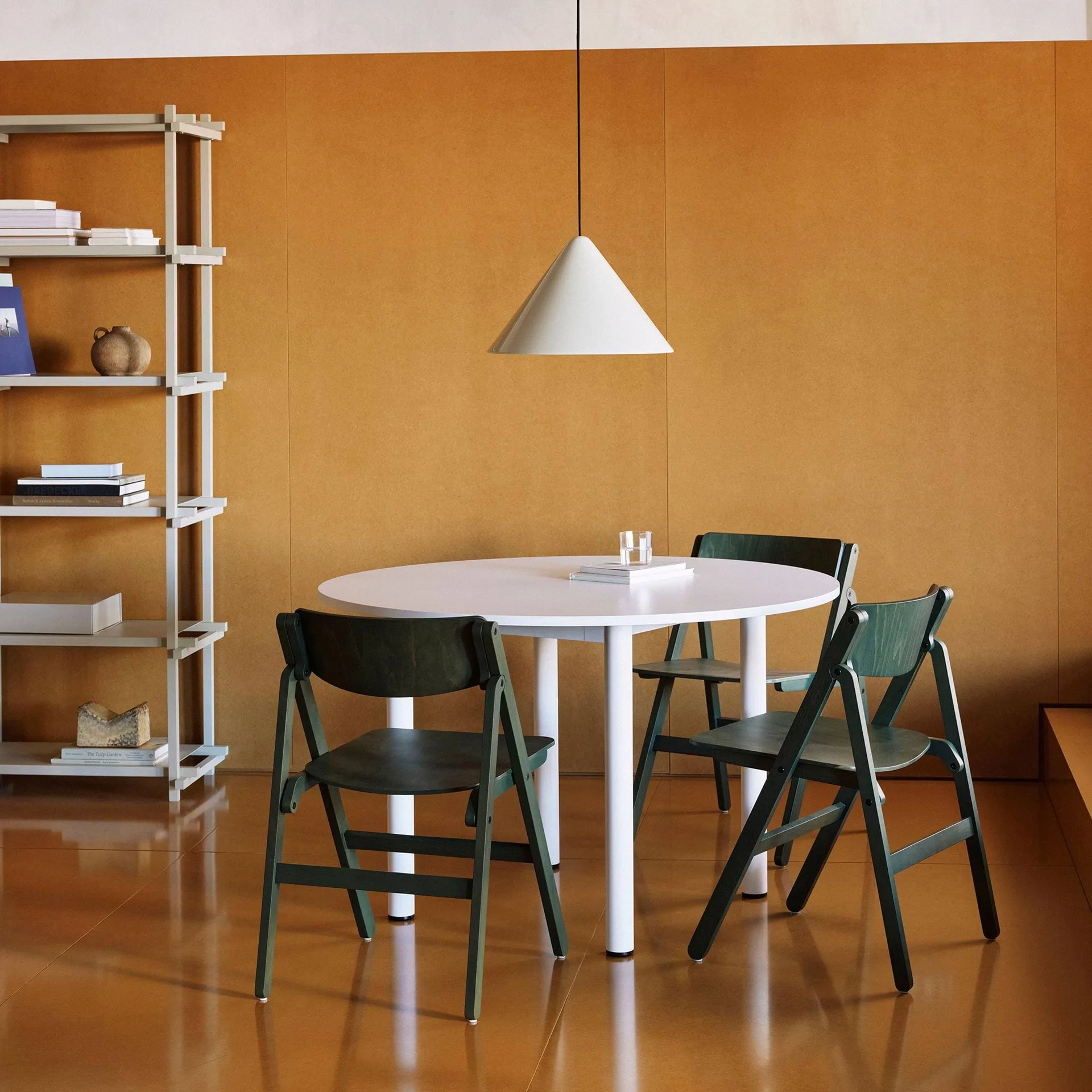 Backflip Chair chair, Cedar green lacquered beech HAY