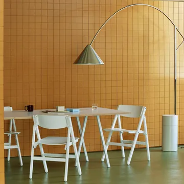 Backflip Chair chair - Cream white lacquered beech - HAY