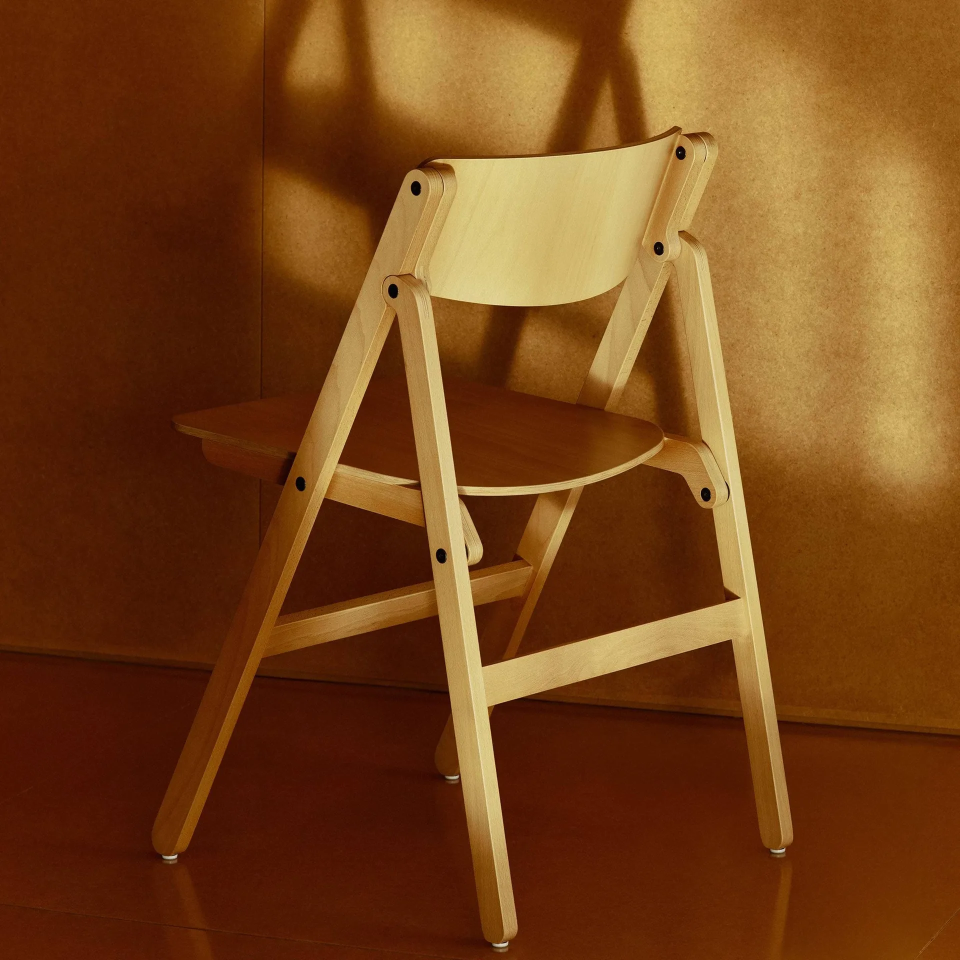 Backflip Chair chair, Golden lacquered beech HAY
