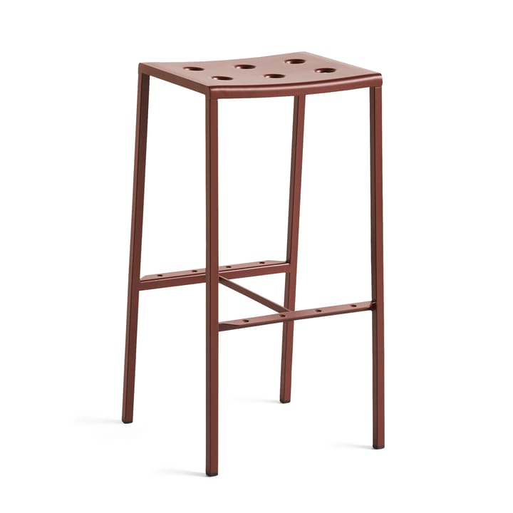 Balcony bar stool high 75 cm - Iron red - HAY