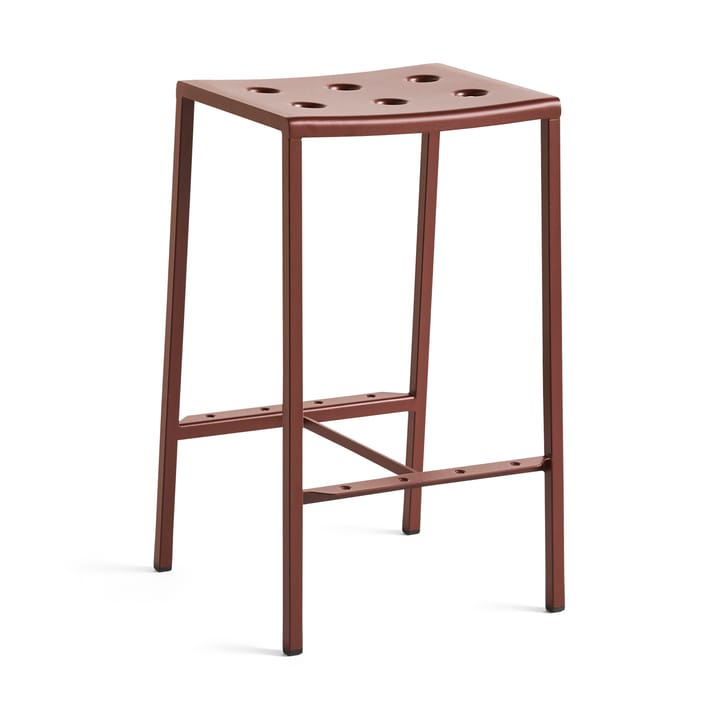 Balcony bar stool low 65 cm - Iron red - HAY