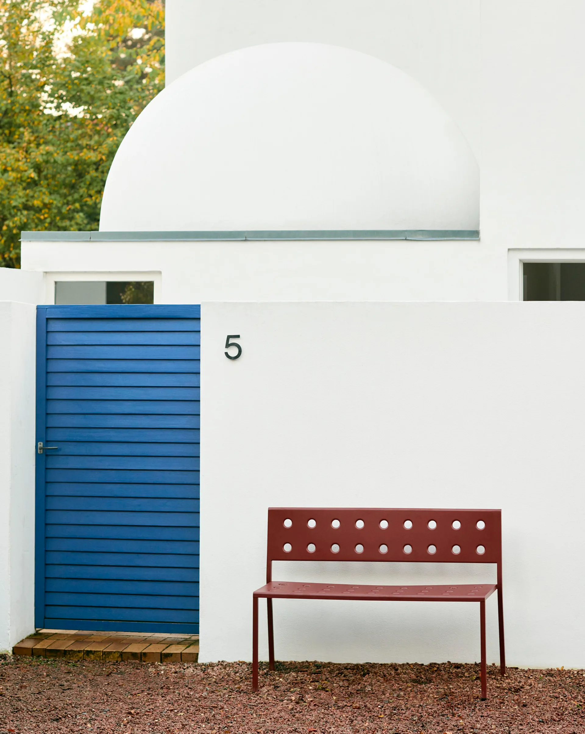 Balcony Dining bench 114x52 cm, Iron red HAY