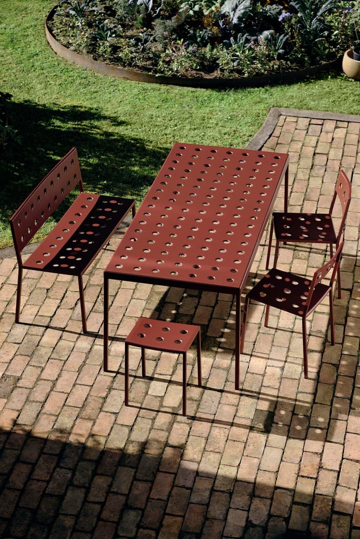Balcony Dining bench 114x52 cm, Iron red HAY