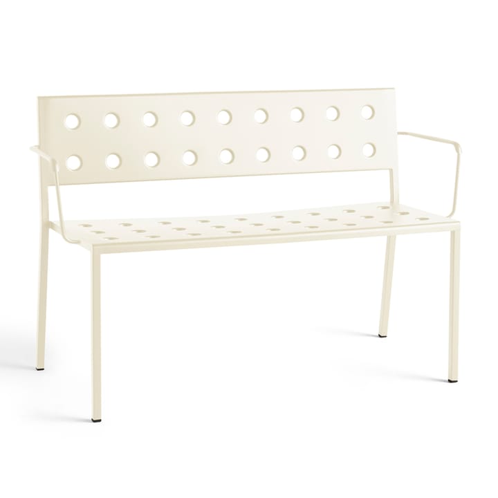 Balcony Dining bench with armrest 121x52 cm - Chalk beige - HAY