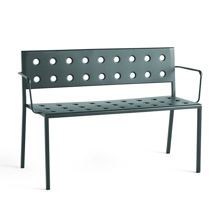 Balcony Dining bench with armrest 121x52 cm - Dark forest - HAY