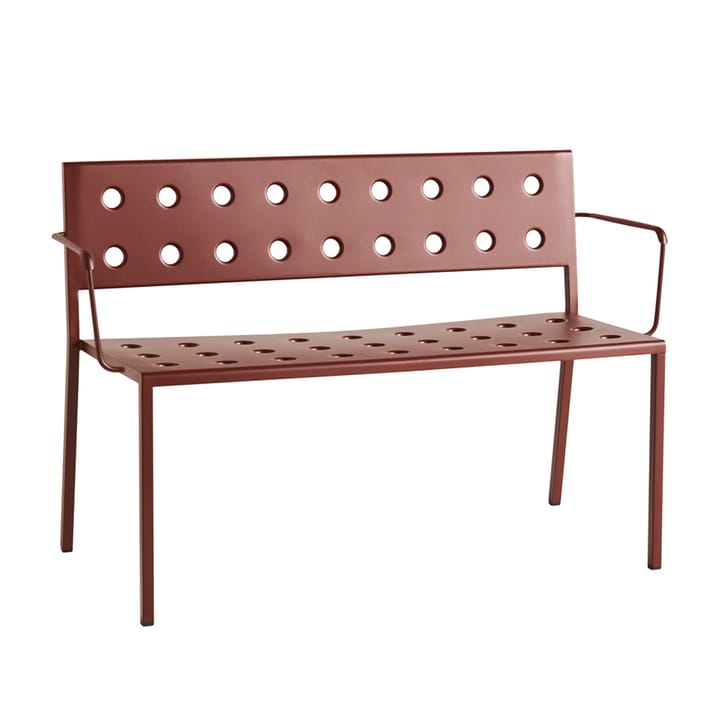 Balcony Dining bench with armrest 121x52 cm - Iron red - HAY