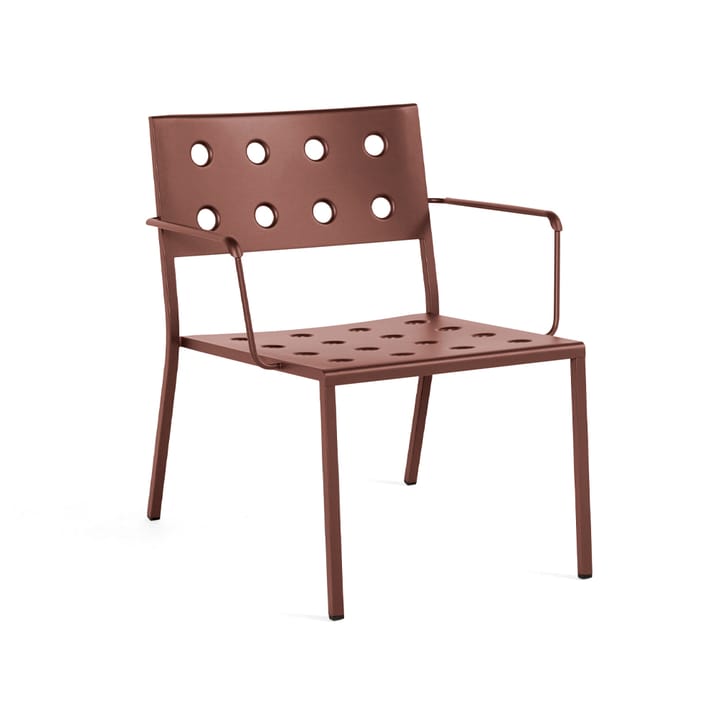 Balcony lounge armchair - Iron red - HAY