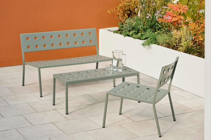 Balcony Lounge bench 113.5x69 cm, Desert green HAY