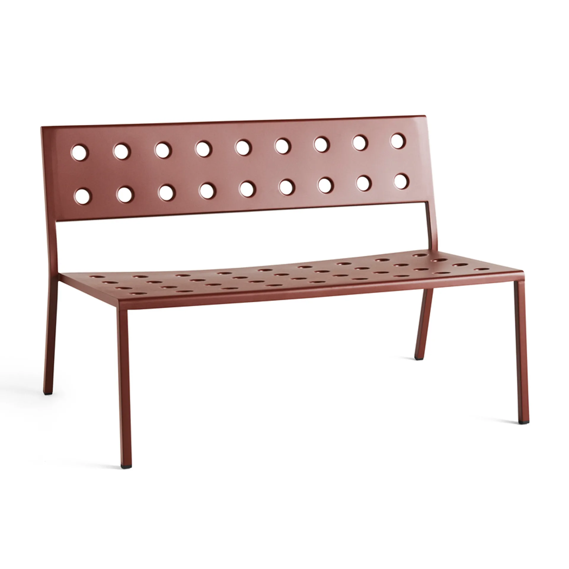 Balcony Lounge bench 113.5x69 cm, Iron red HAY