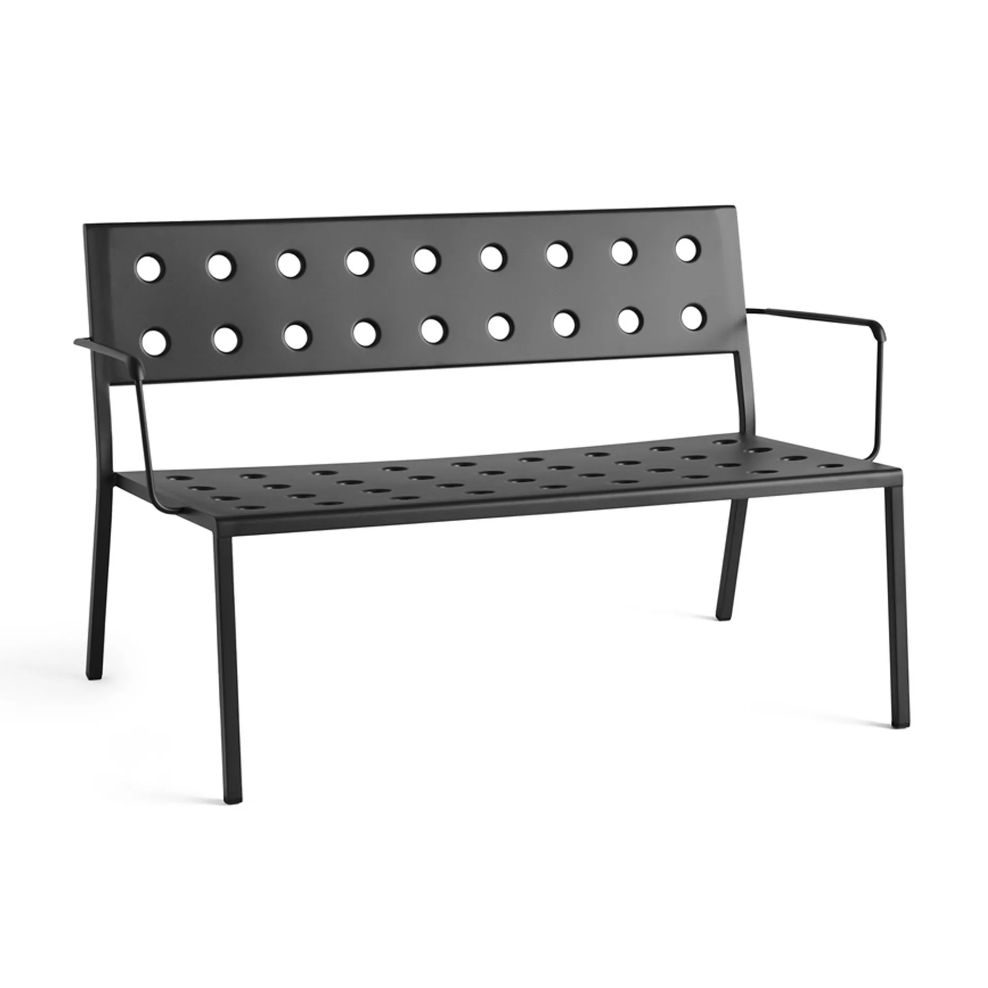 Balcony Lounge bench with armrest 121.5x69 cm, Anthracite HAY