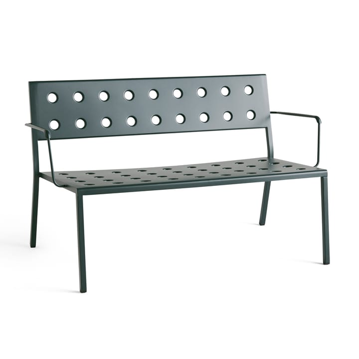 Balcony Lounge bench with armrest 121.5x69 cm - Dark forest - HAY