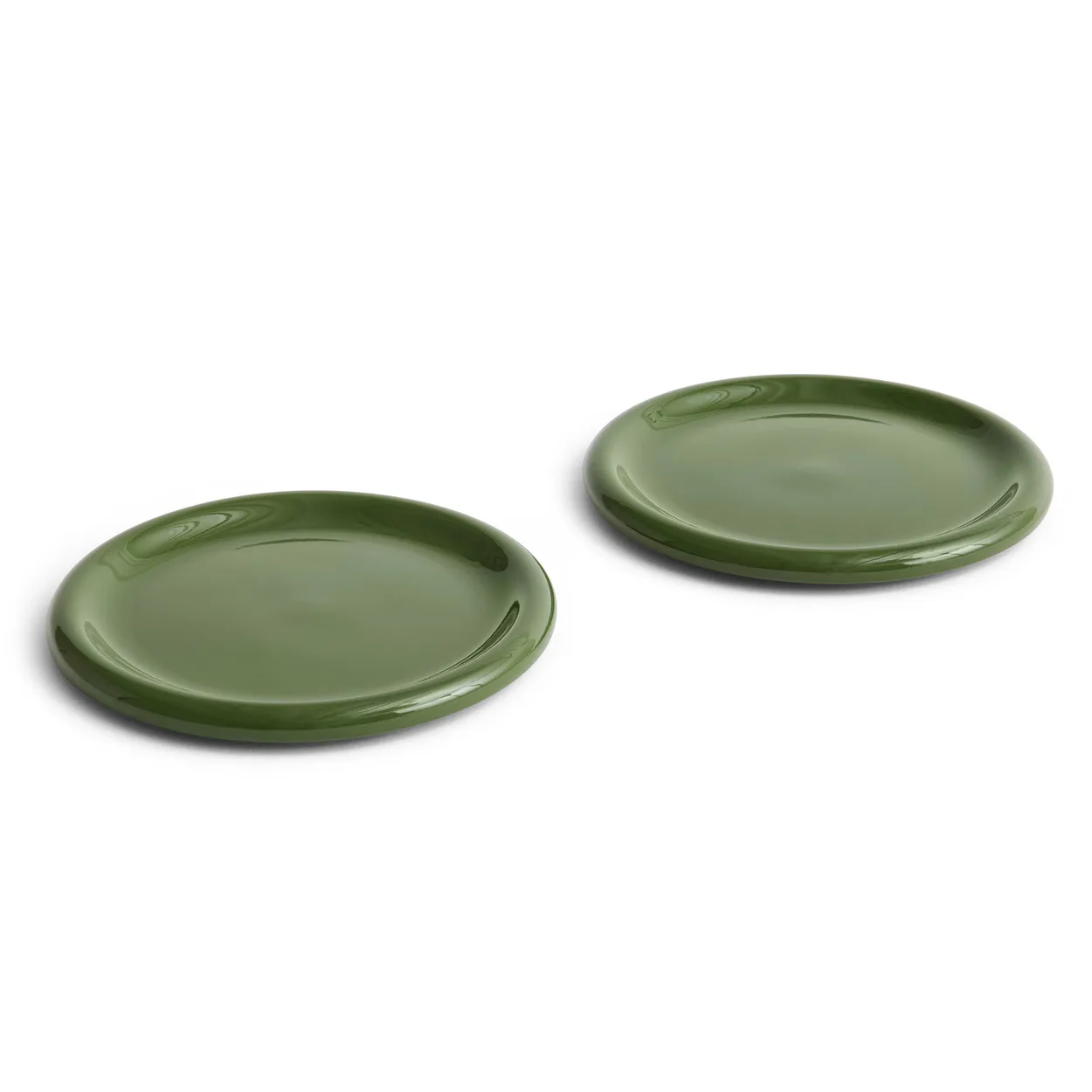 HAY Barro plate o24 cm 2-pack Green | Scandinavian Design | Dinner plates | Green