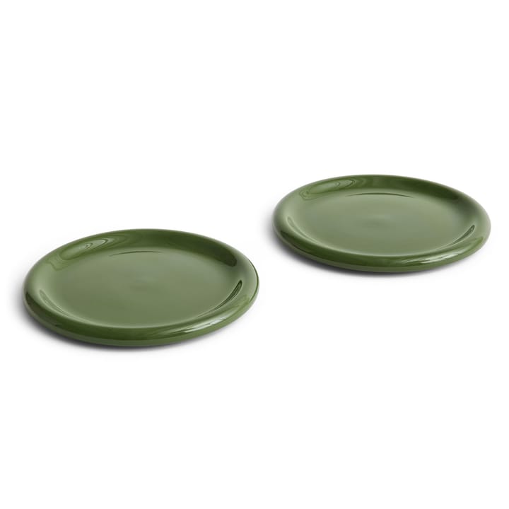 Barro plate Ø24 cm 2-pack - Green - HAY