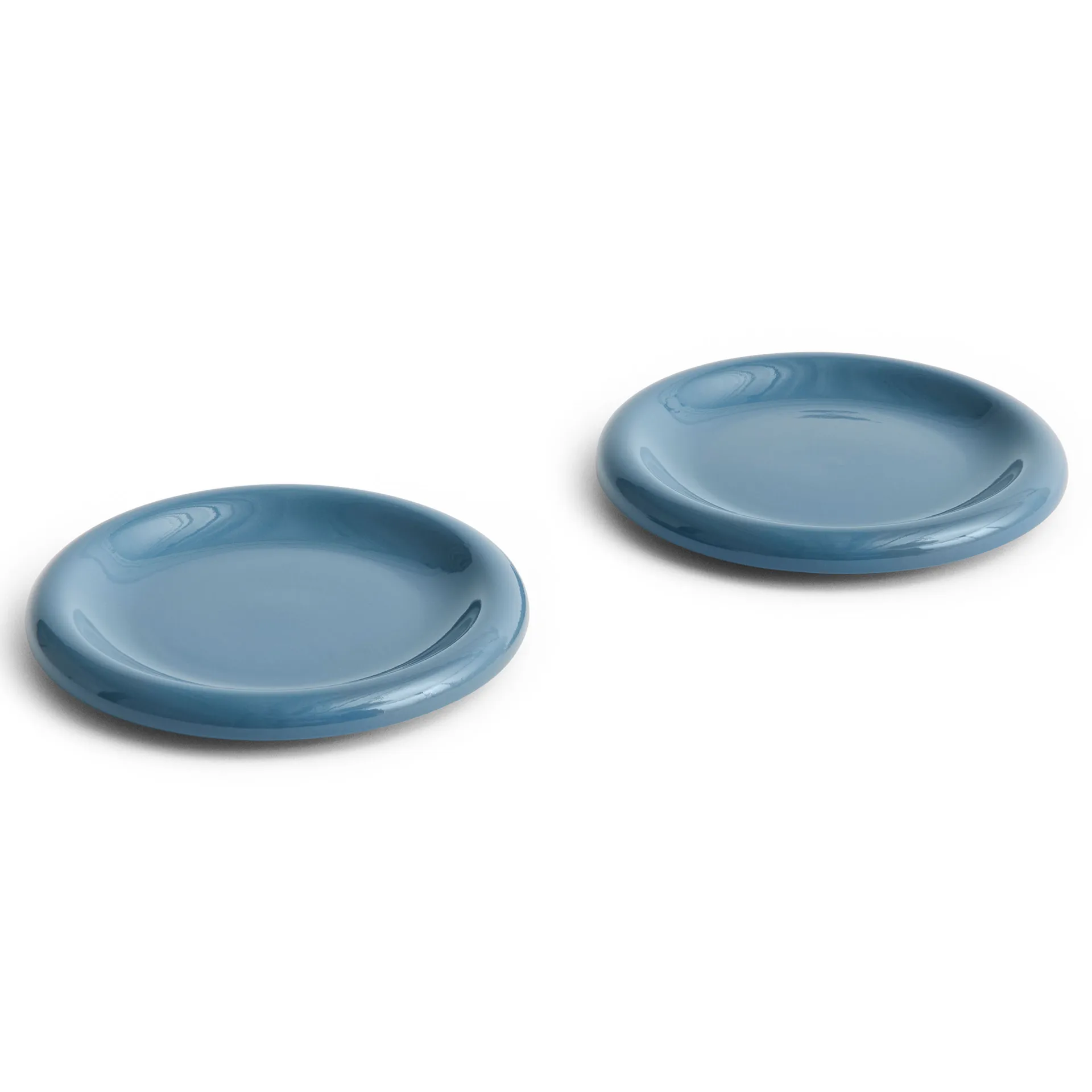 Barro plate, Dark blue, Ø18 cm 2-pack HAY