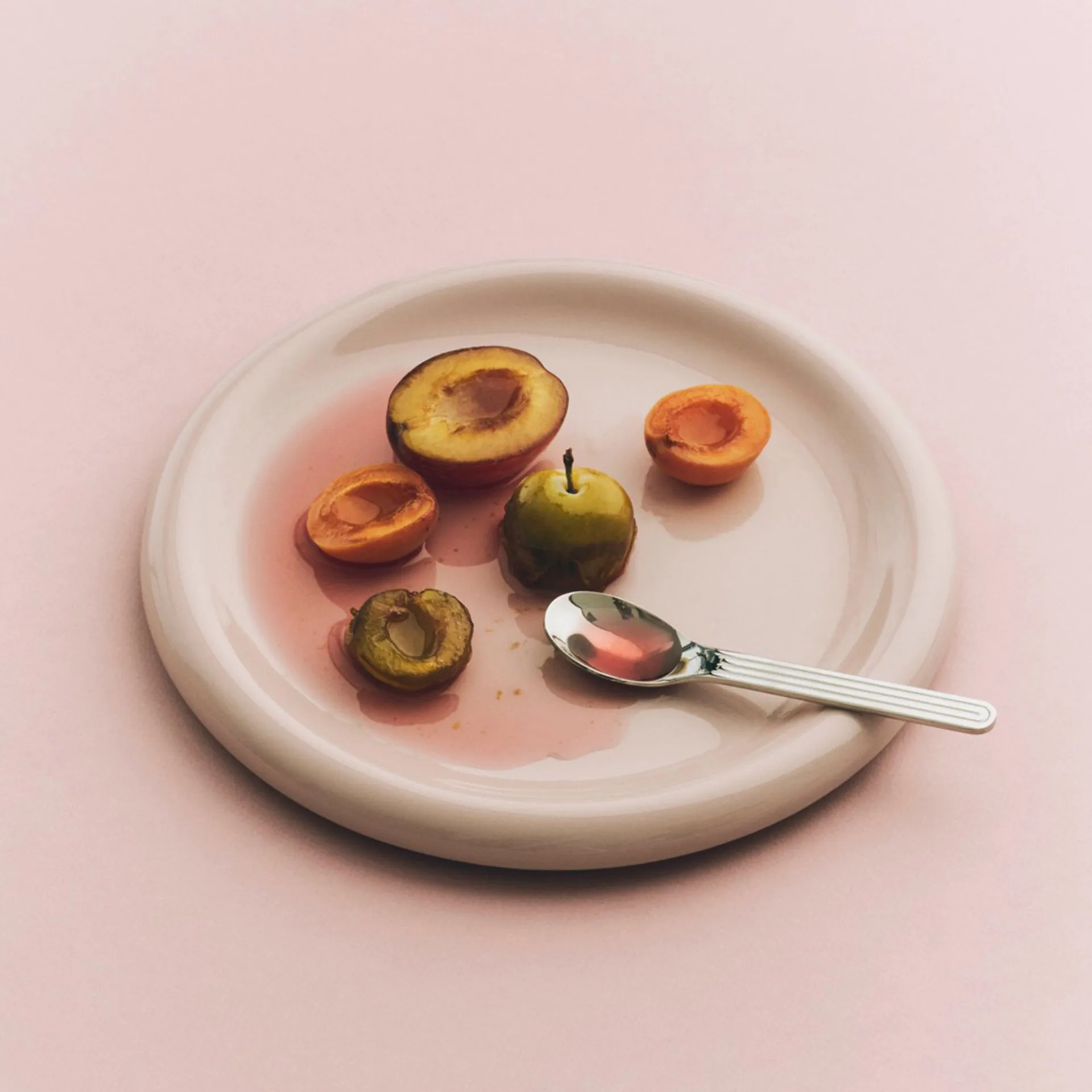 Barro plate, Pink, Ø18 cm 2-pack HAY