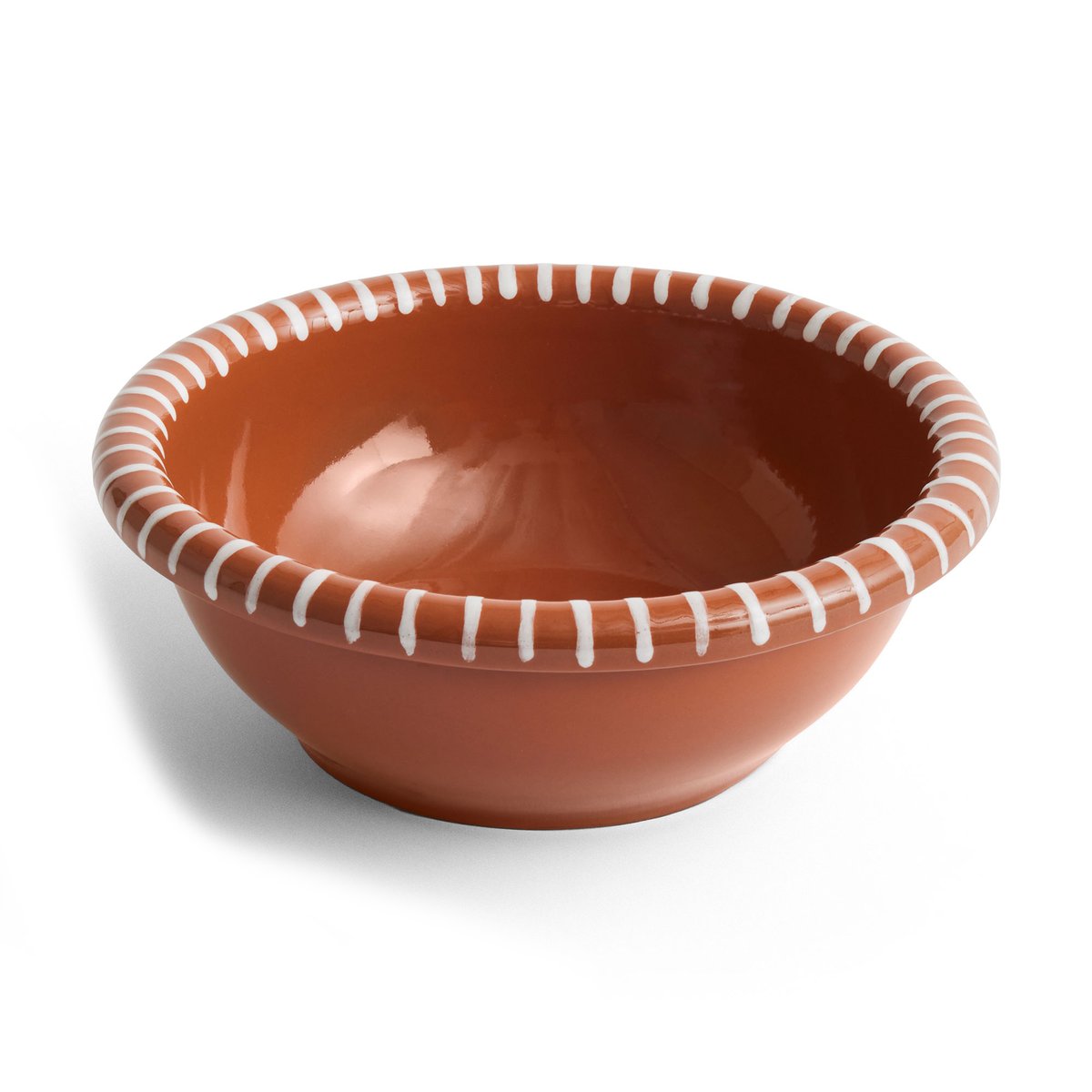 HAY Barro salad bowl large Ø26 cm Natural with stripes