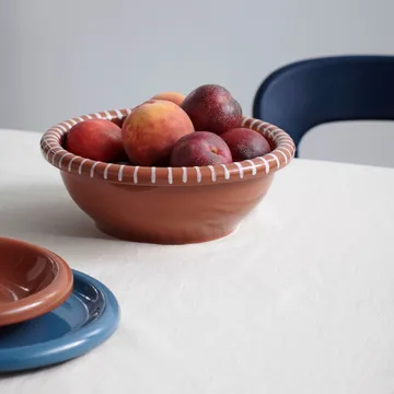 Barro salad bowl - Natural with stripes, Ø26 cm - HAY