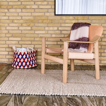 Bead basket with handle - Red basket weave, small - HAY