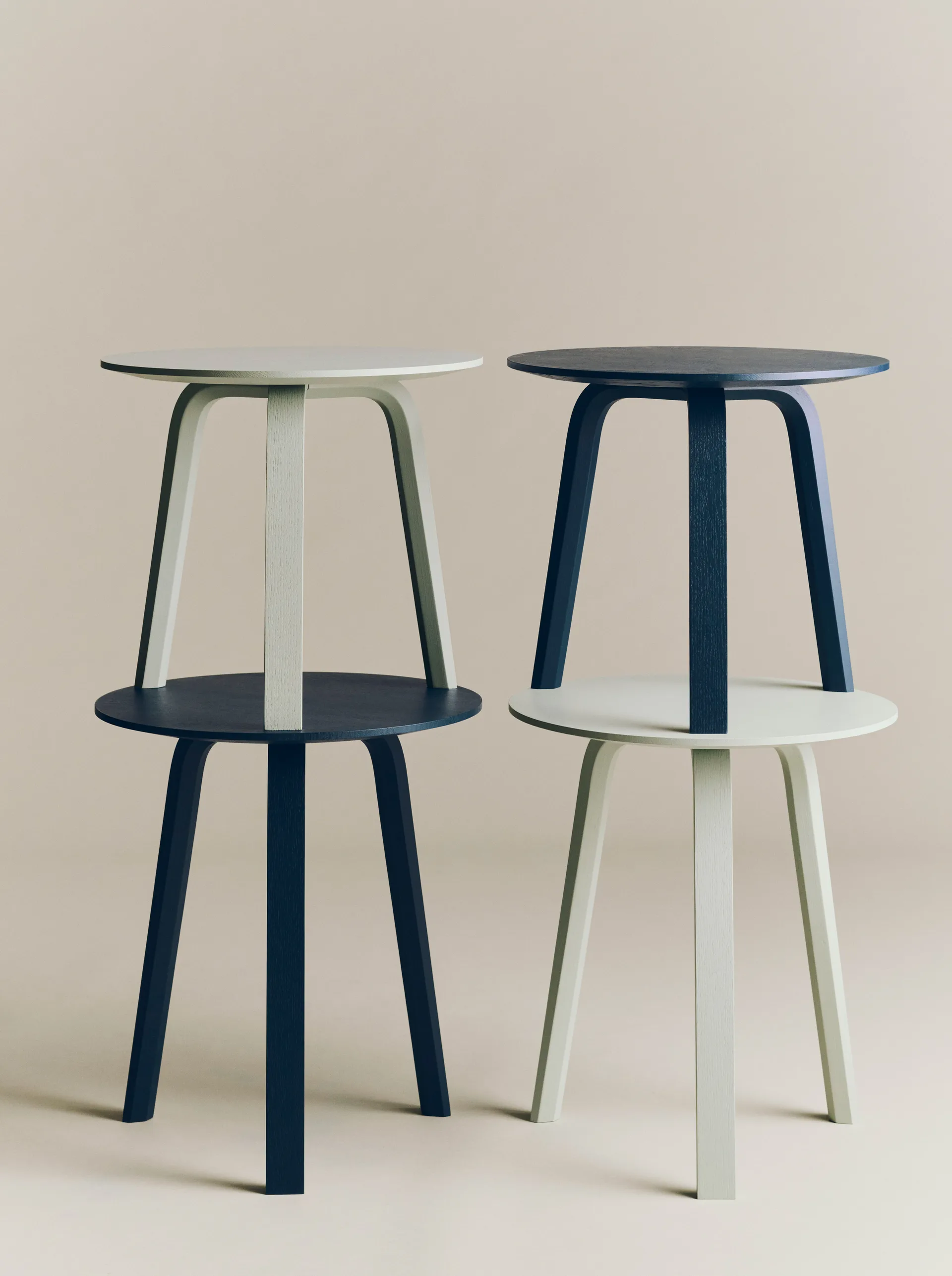 Bella coffee table, Blue charcoal, Ø45x49 cm HAY