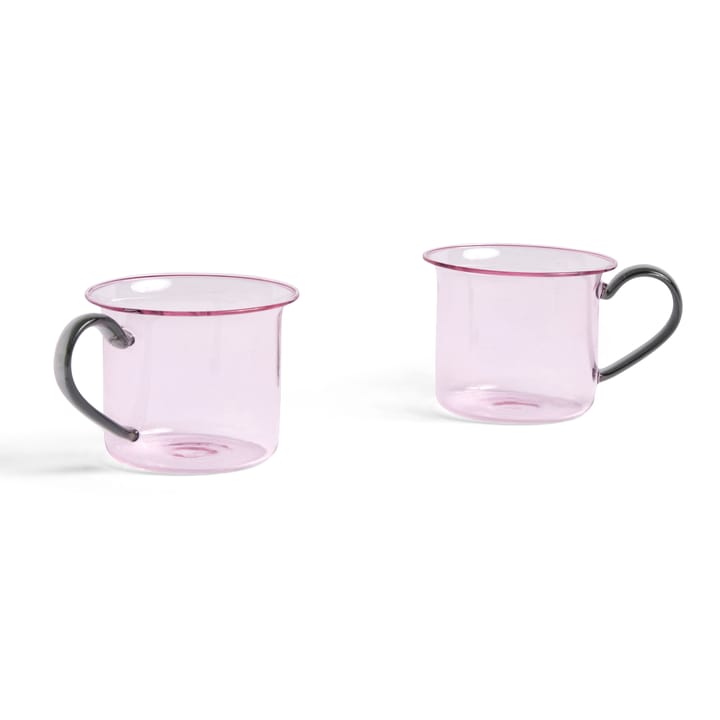 Borosilicate cup 2-pack - pink-grey - HAY