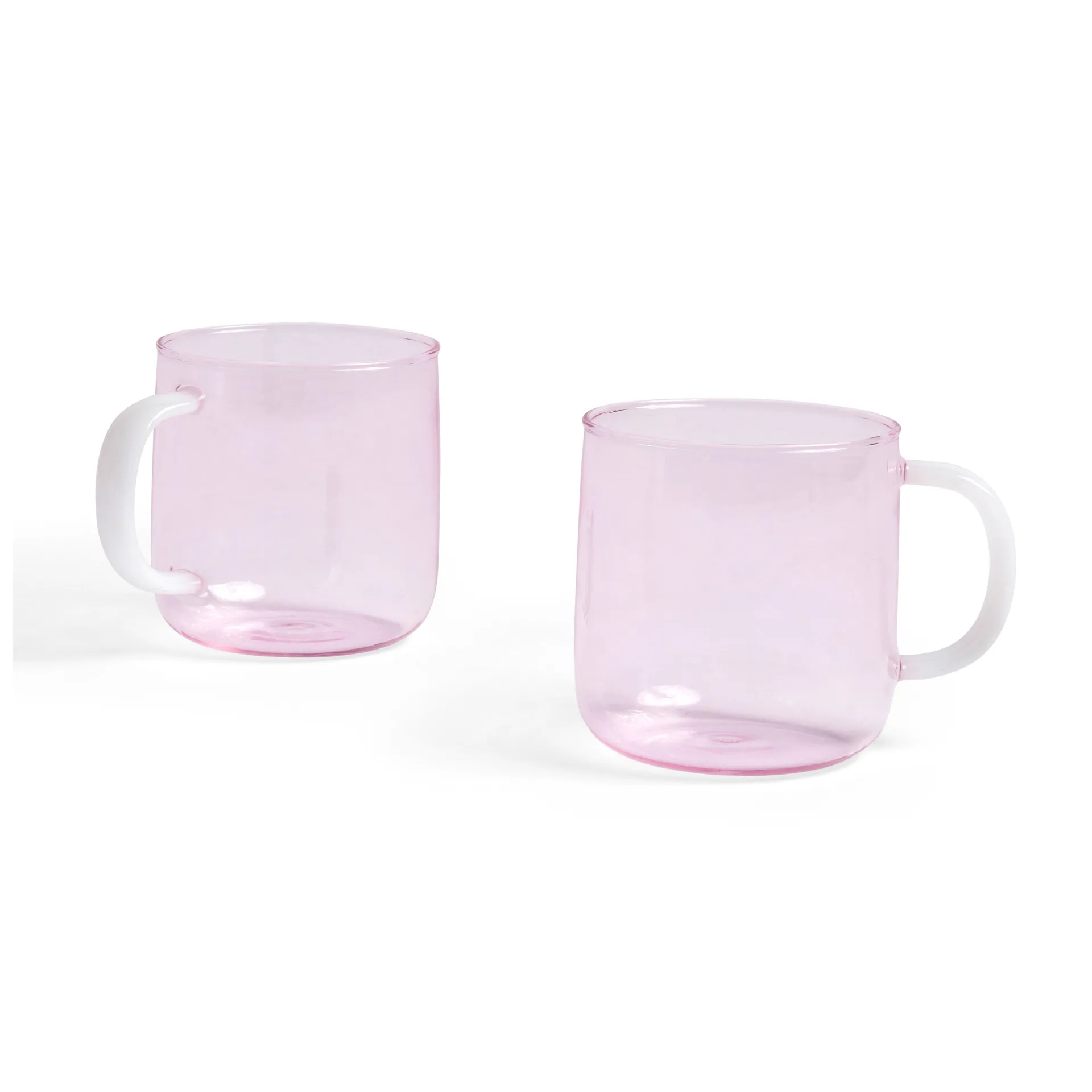 Borosilicate mug 2-pack, pink-white HAY