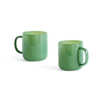 Borosilicate mug 30 cl 2-pack - Jade green - HAY