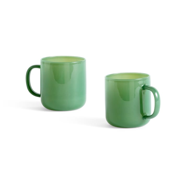 Borosilicate mug 30 cl 2-pack - Jade green - HAY