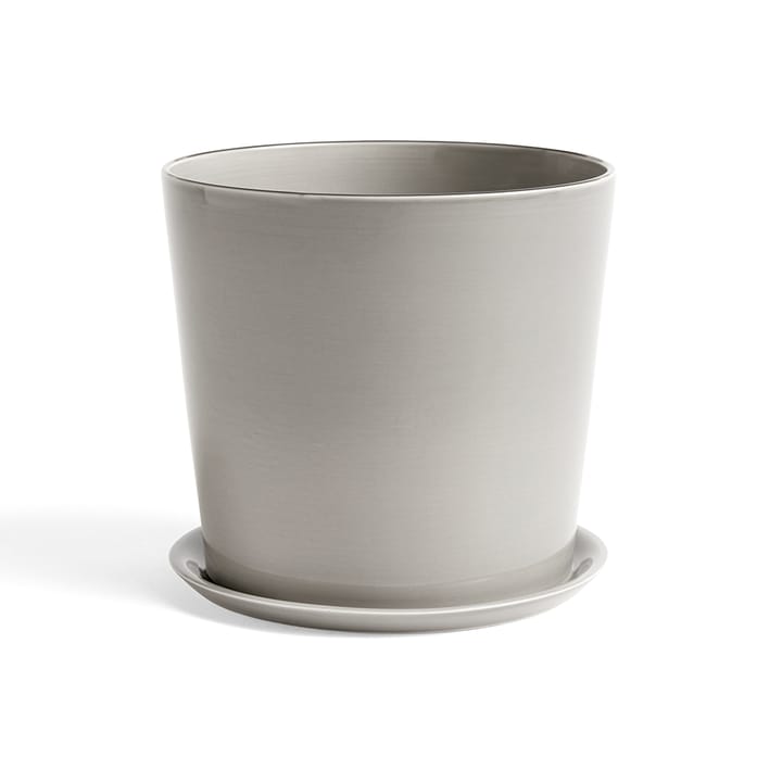 Botanical Family flower pot - Light grey, xl, with saucer Ø22 cm - HAY