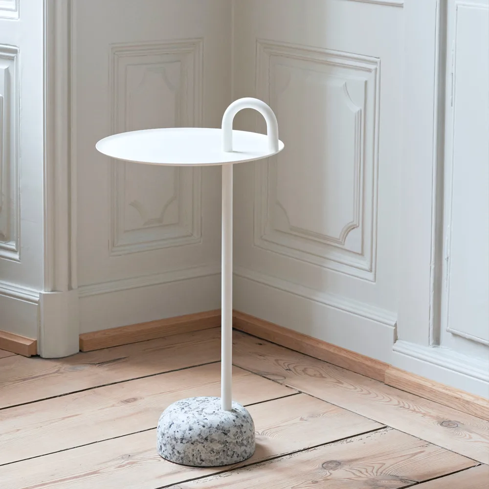 Bowler side table, Beige-granite HAY