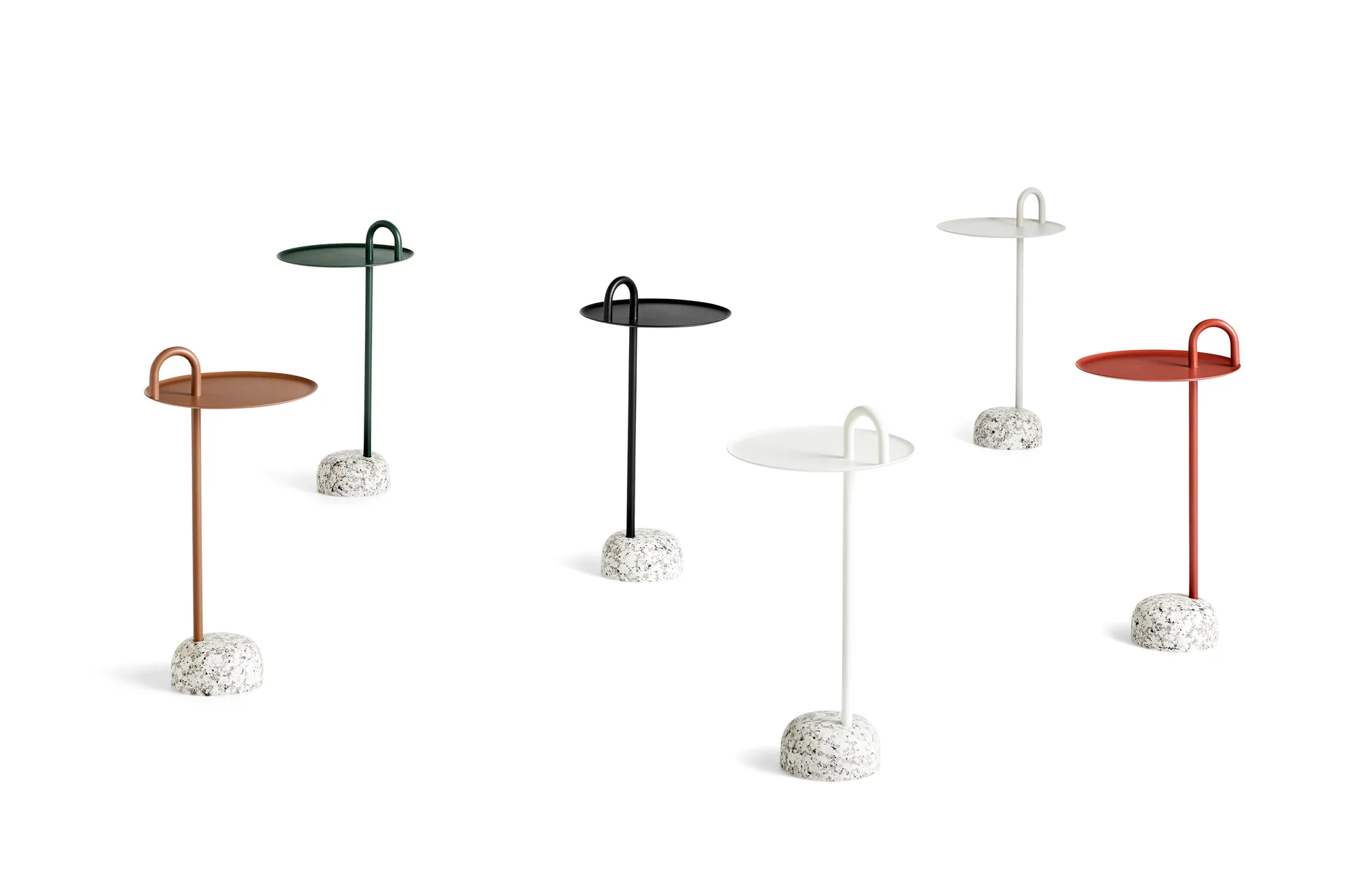 Bowler side table, Pale brown-granite HAY