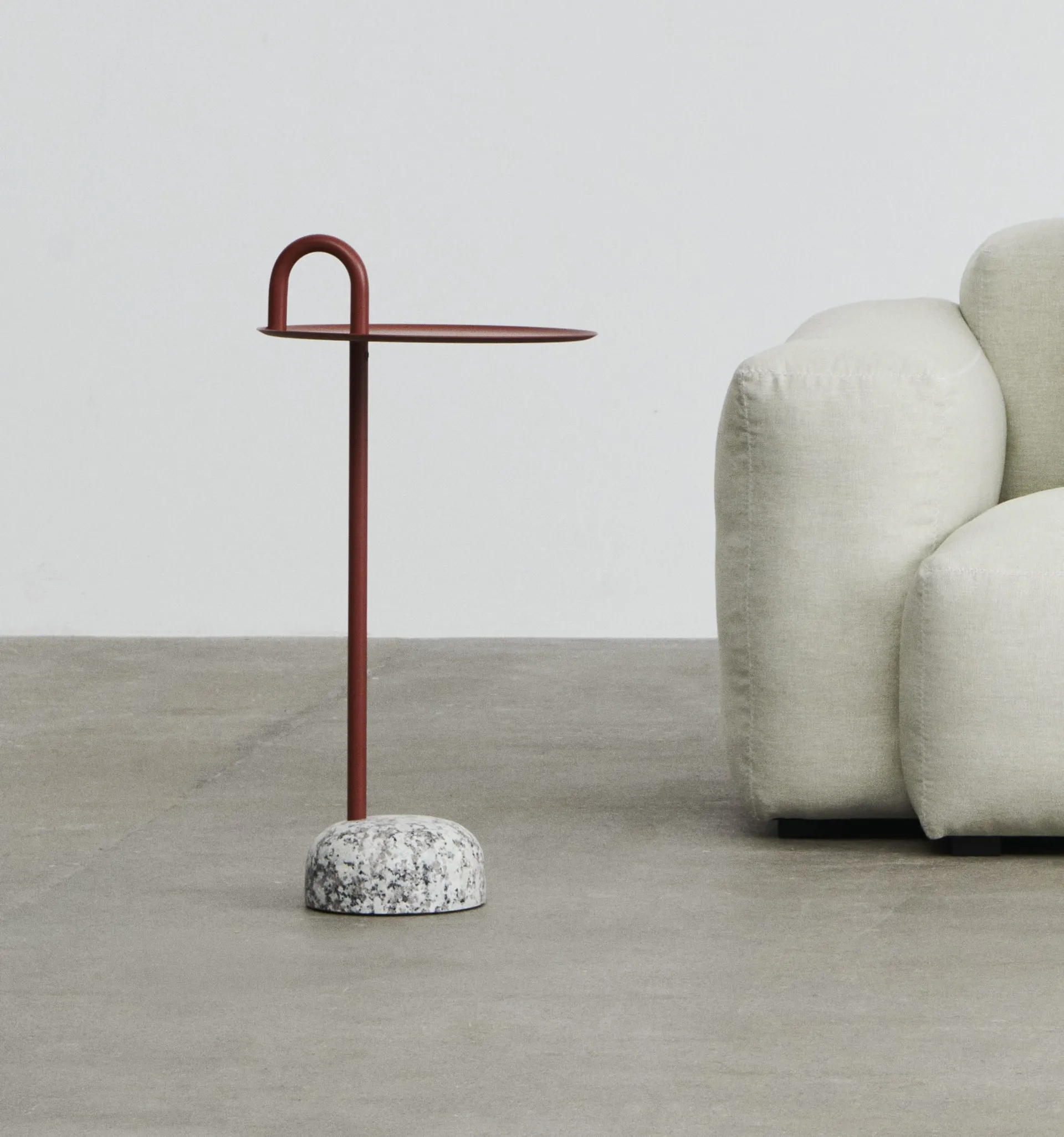 Bowler side table, Tile red-granite HAY