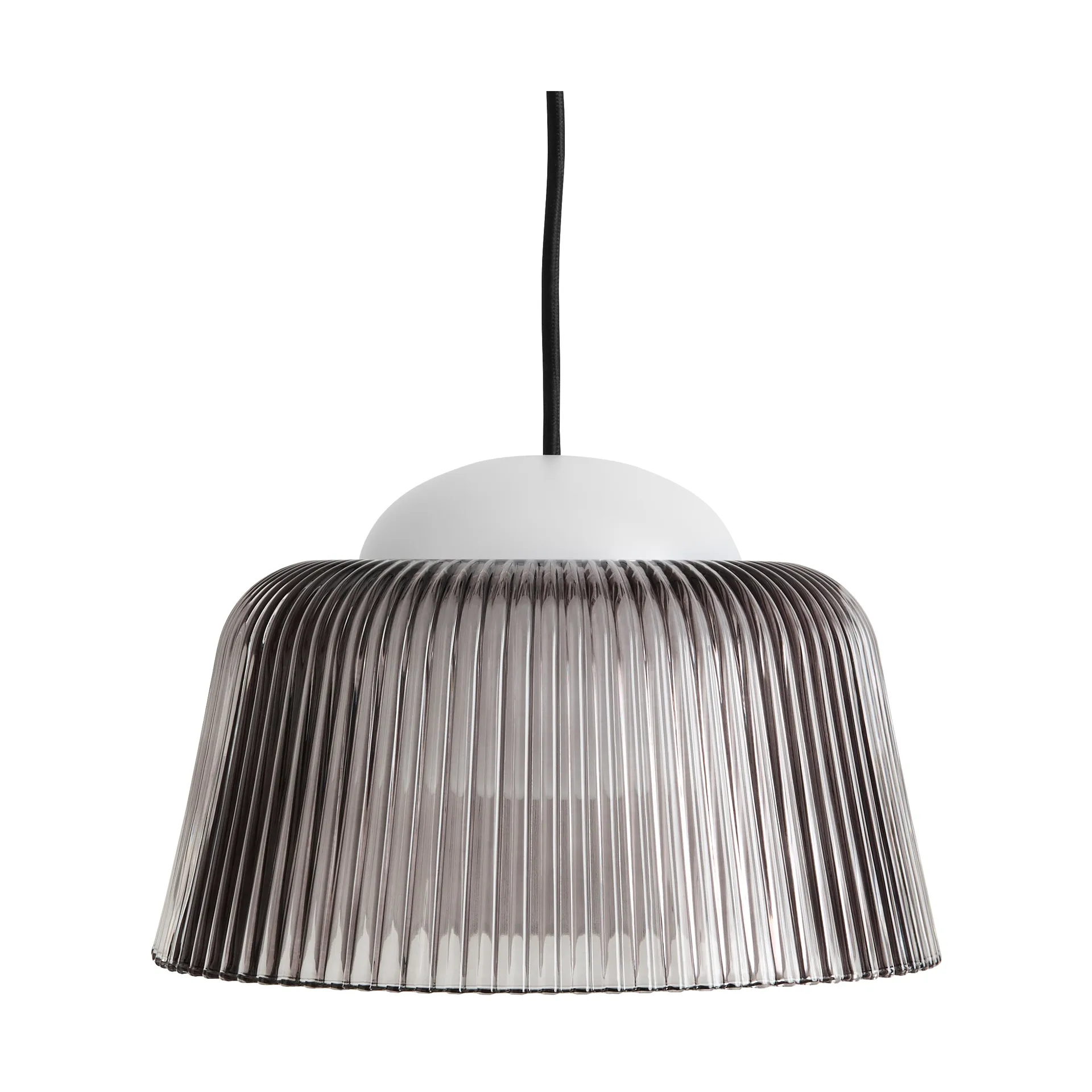 Brim Bottle pendant lamp Ø24,5 cm, Grey glass HAY