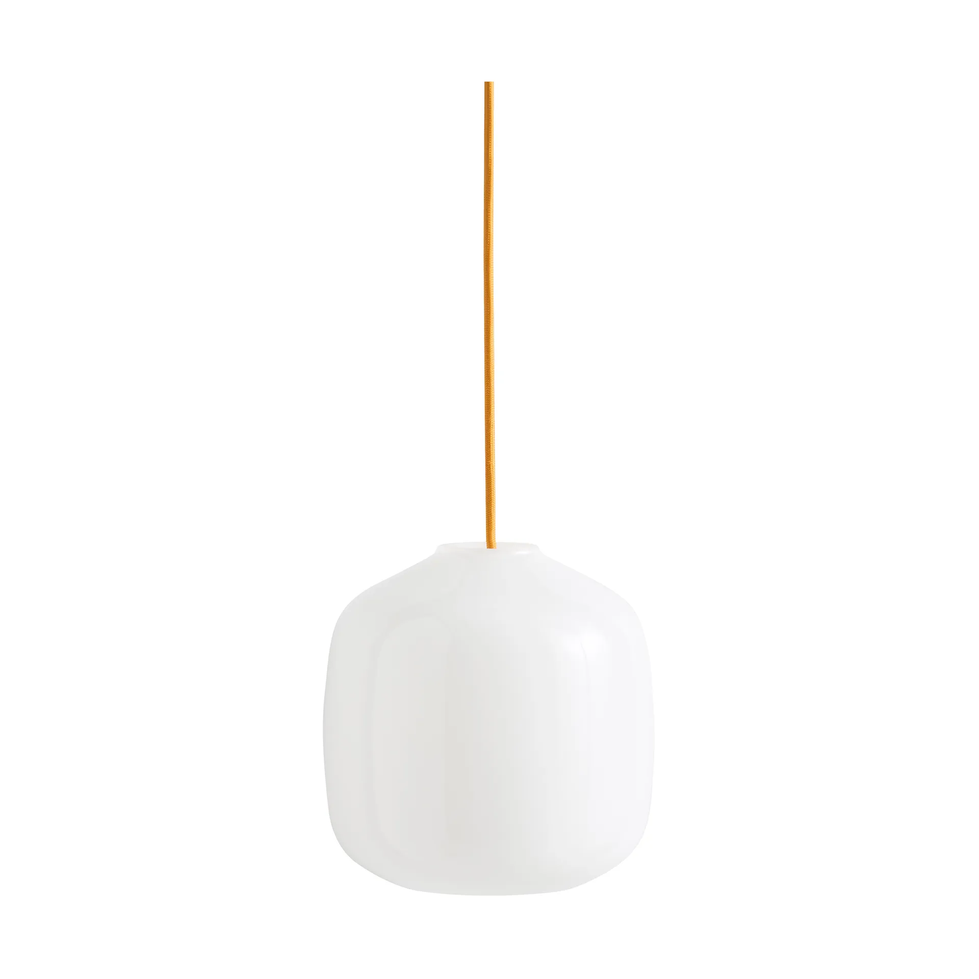 Buoy pendant lamp Ø20 cm, Opal glass-amber yellow HAY