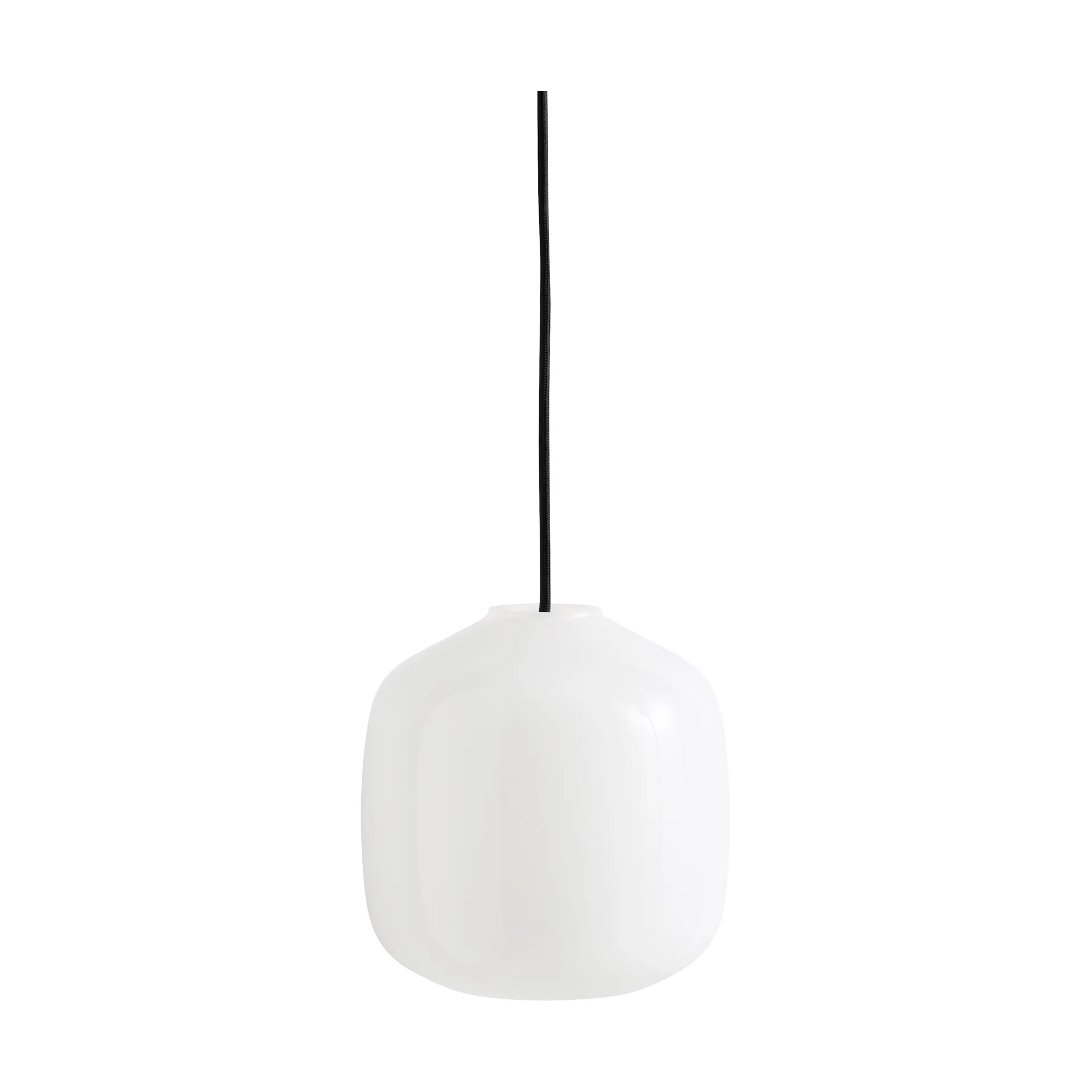 Buoy pendant lamp Ø20 cm, Opal glass-soft black HAY